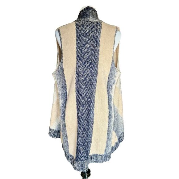 Anthropologie Sleeping On Snow Mabli Wool Knit Vest Cardigan Boho Ombre M/L - Picture 4 of 7